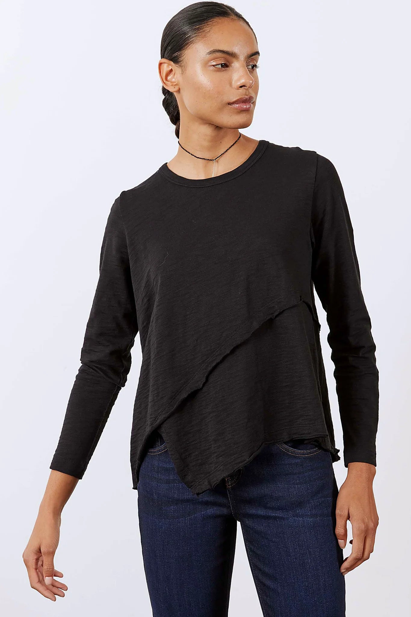 Inner Glow Asymmetric Long Sleeve Top