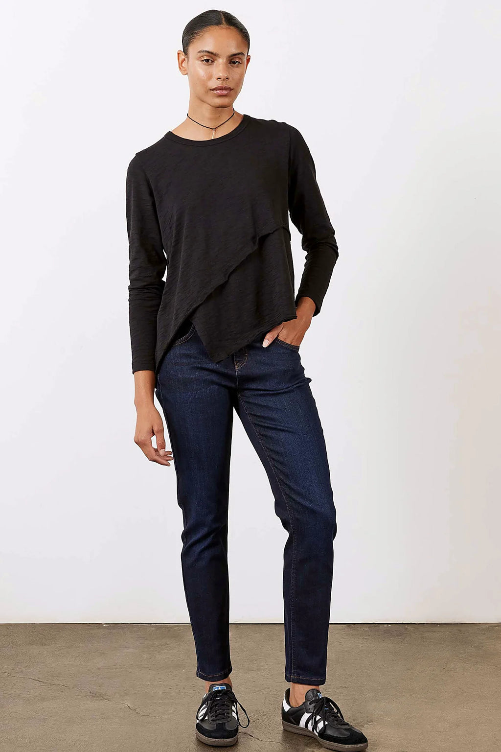 Inner Glow Asymmetric Long Sleeve Top