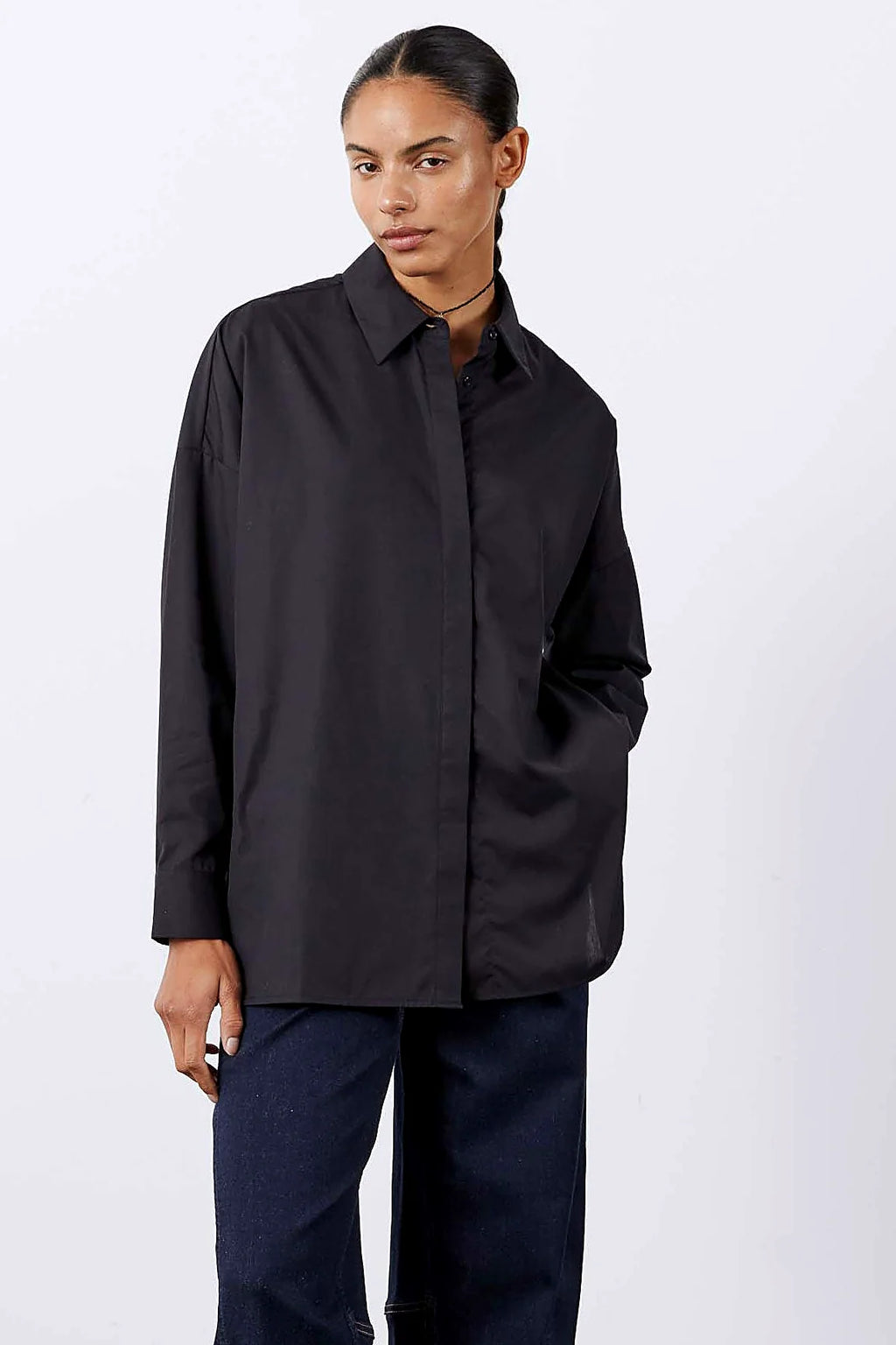 Non-Iron Refine Oversized Tunic
