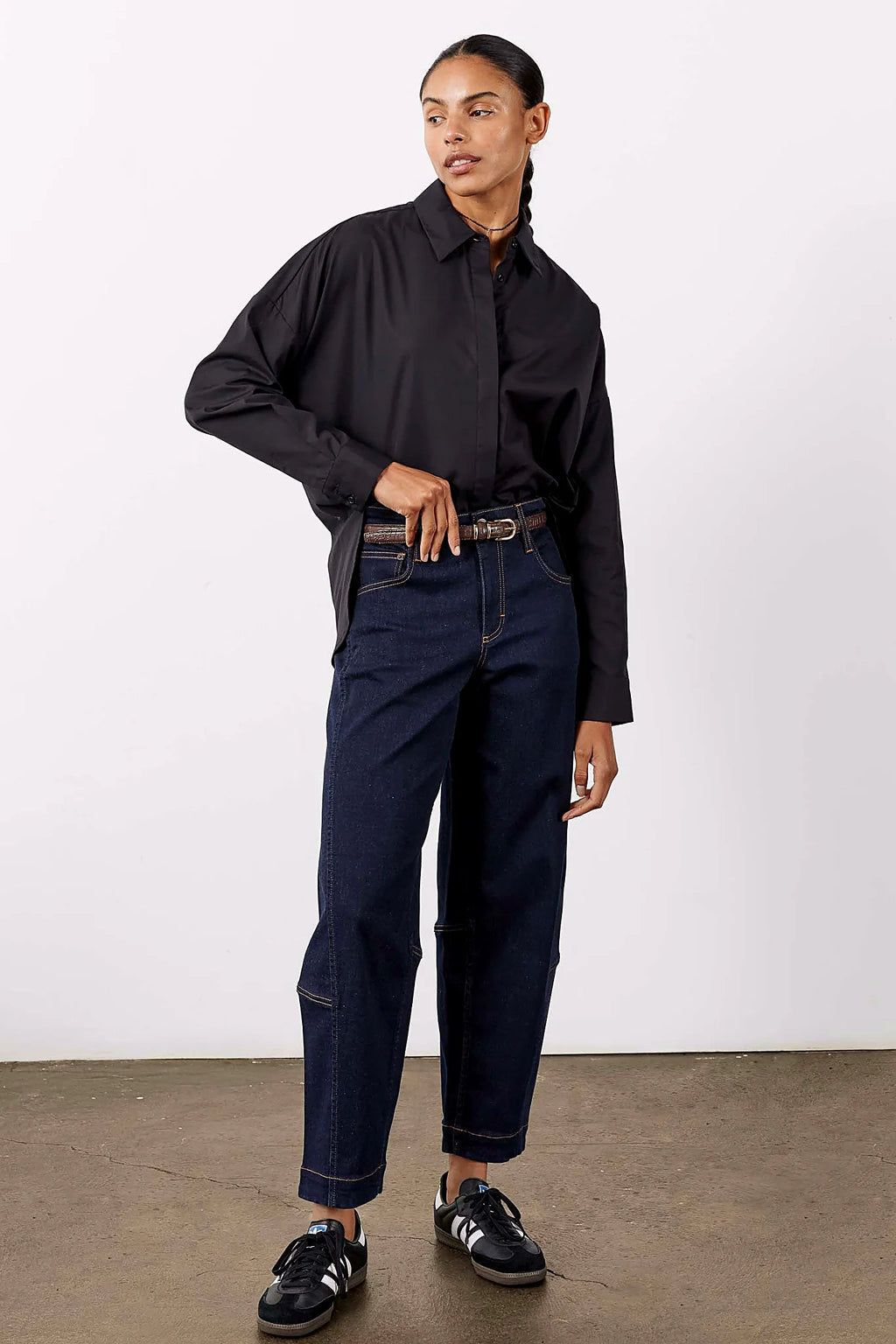 Non-Iron Refine Oversized Tunic