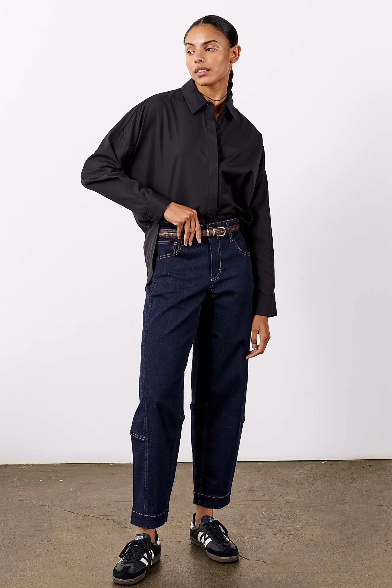 Non-Iron Refine Oversized Tunic