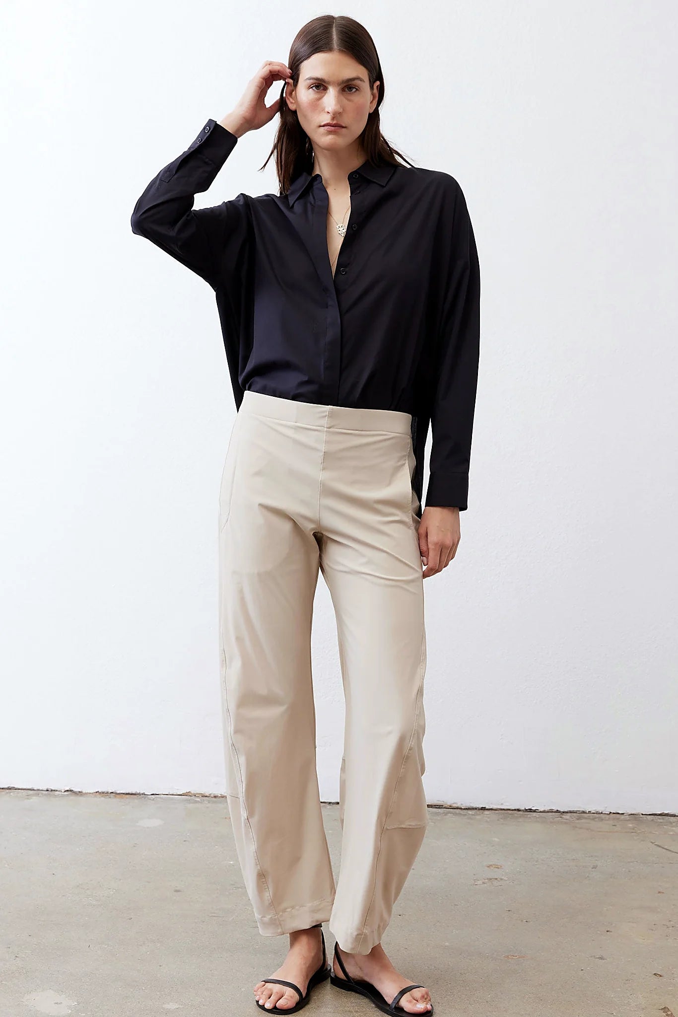 Non-Iron Refine Oversized Tunic