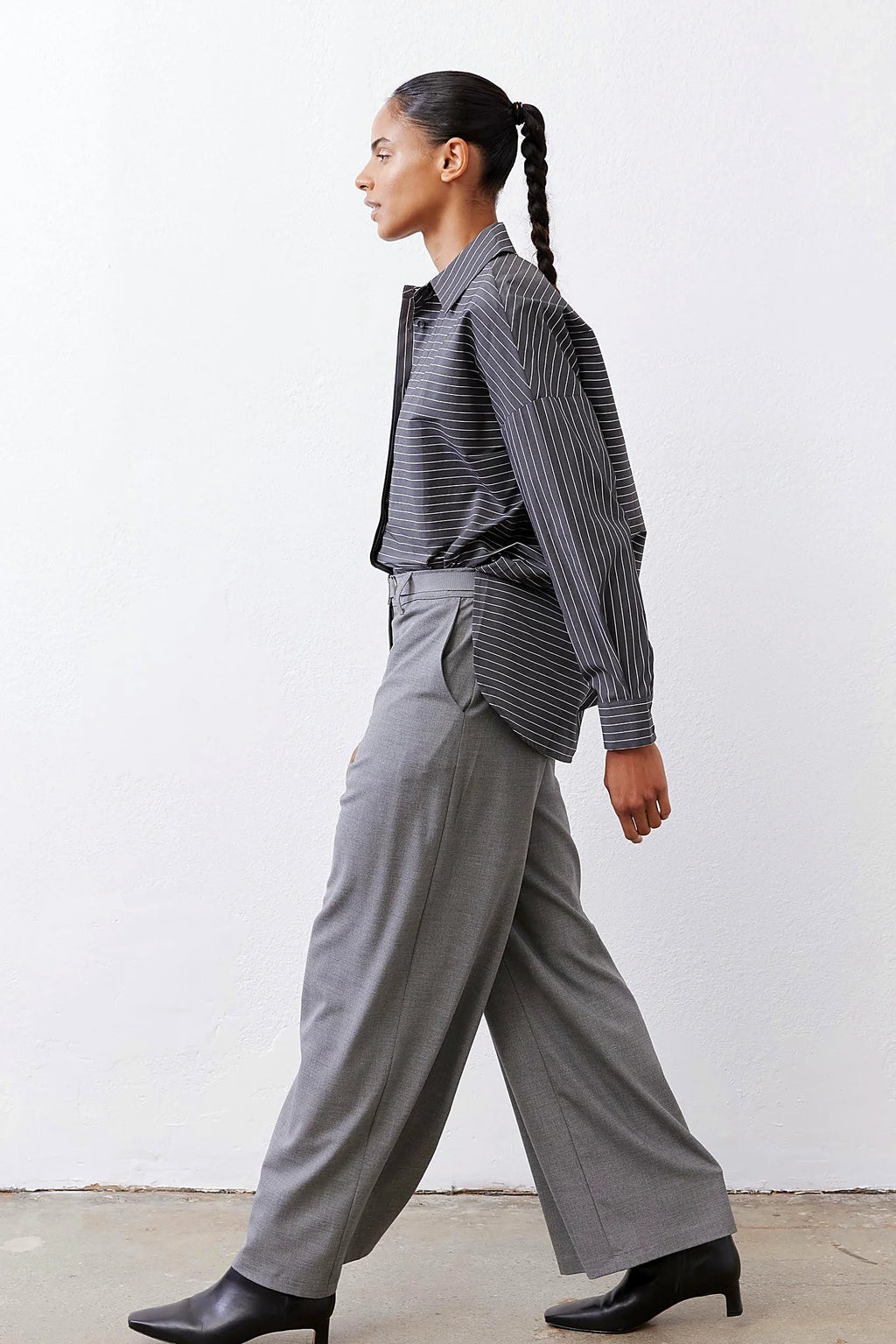 Remix Striped Button Down Blouse