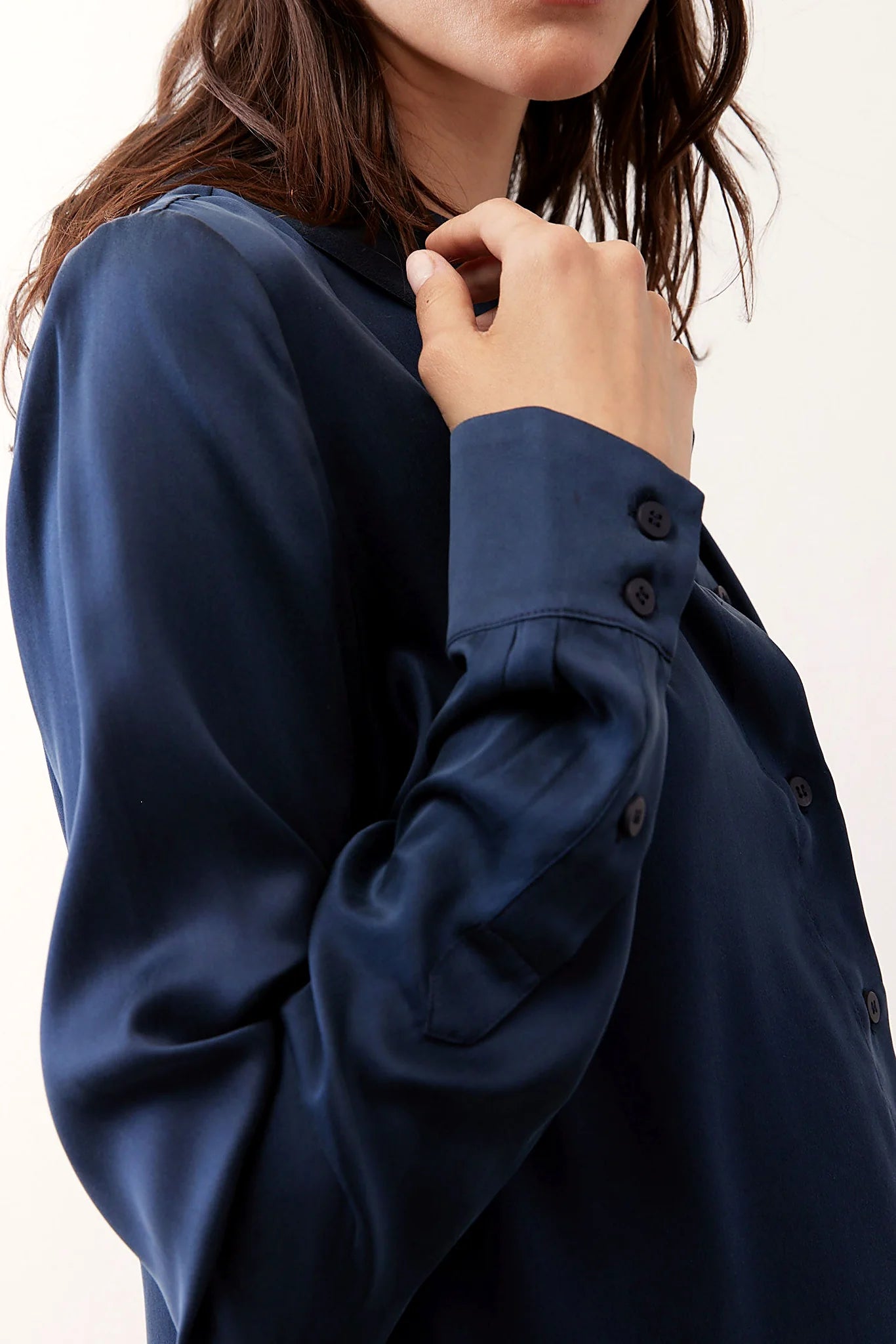 Washable Silk Button Down Top